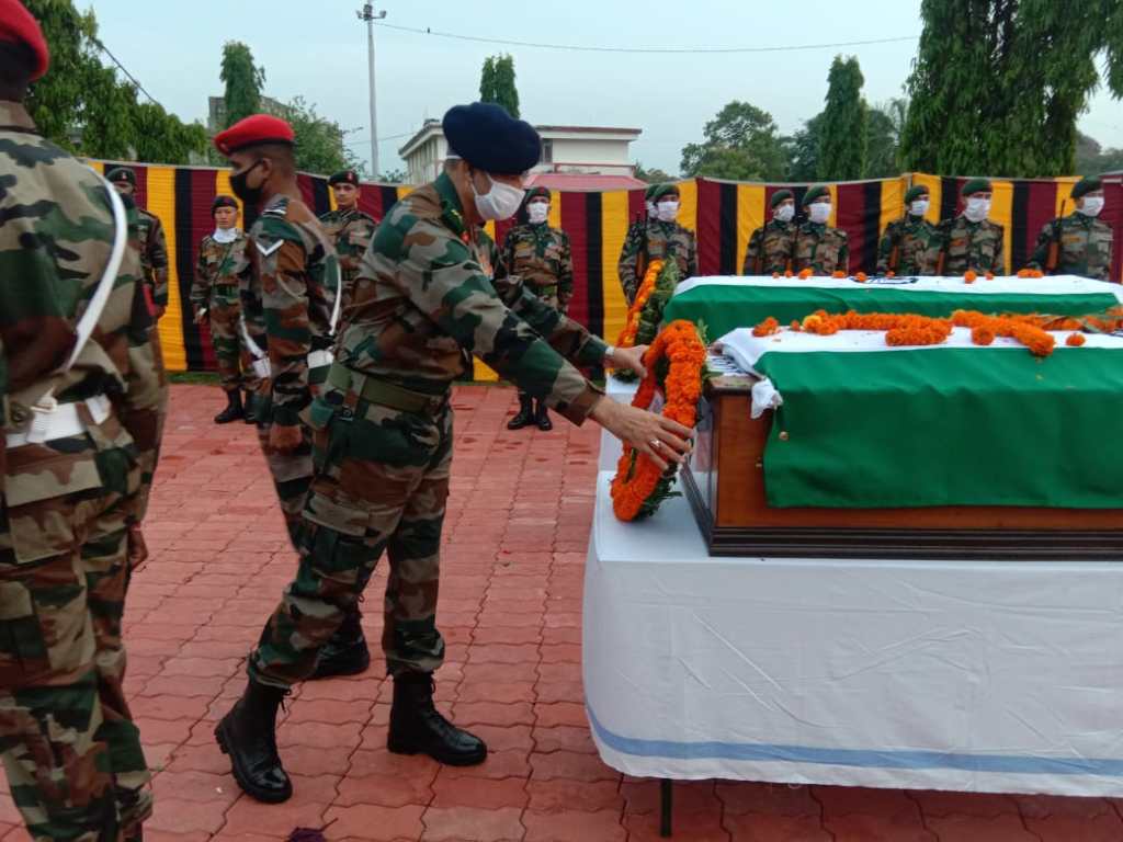 Lt colonel Robert TA, North Sikkim Avalanche rescue snow clearining indian army officer sapper  wreath laying pictures cadet training wing MCEME martyred sacrificed family manipur maram naga community soldier 